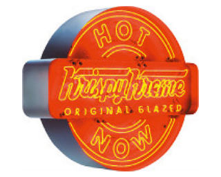 このクリスピー・クリーム・ドーナツ店頭の「ホットライト」点灯していれば『オリジナル・グレーズド®』が作られているサイン！